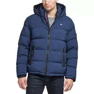 TOMMY HILFIGER MENS PUFFER BLUE SIZE SMALL